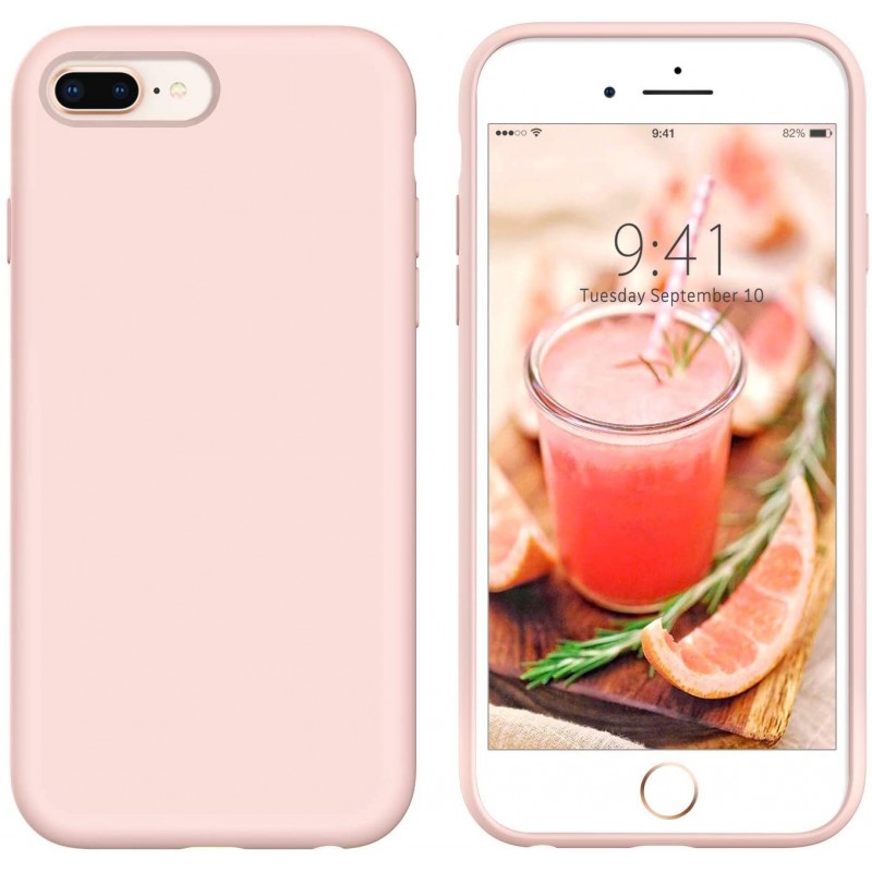 Soft Matt Case Gel TPU Cover Για Apple iPhone 7 / 8 Plus  Ροζ