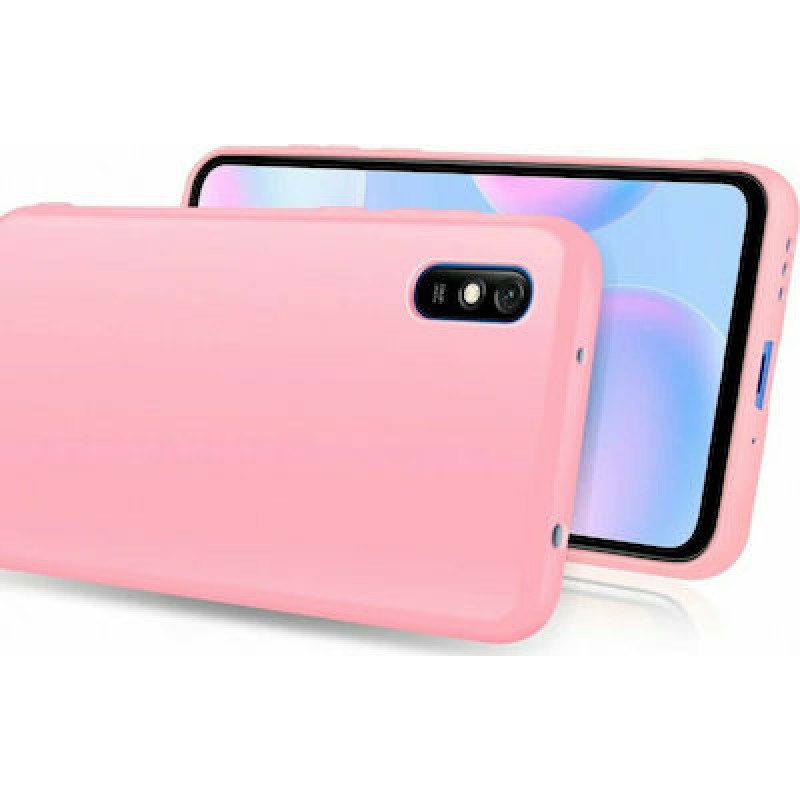 Oem Θήκη Σιλικόνης Μatt Για Xiaomi Redmi 9A / 9AT / 9i  Ροζ