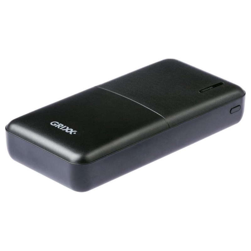 Grixx Power Bank 15000mAh με 2 Θύρες USB-A Μαύρο