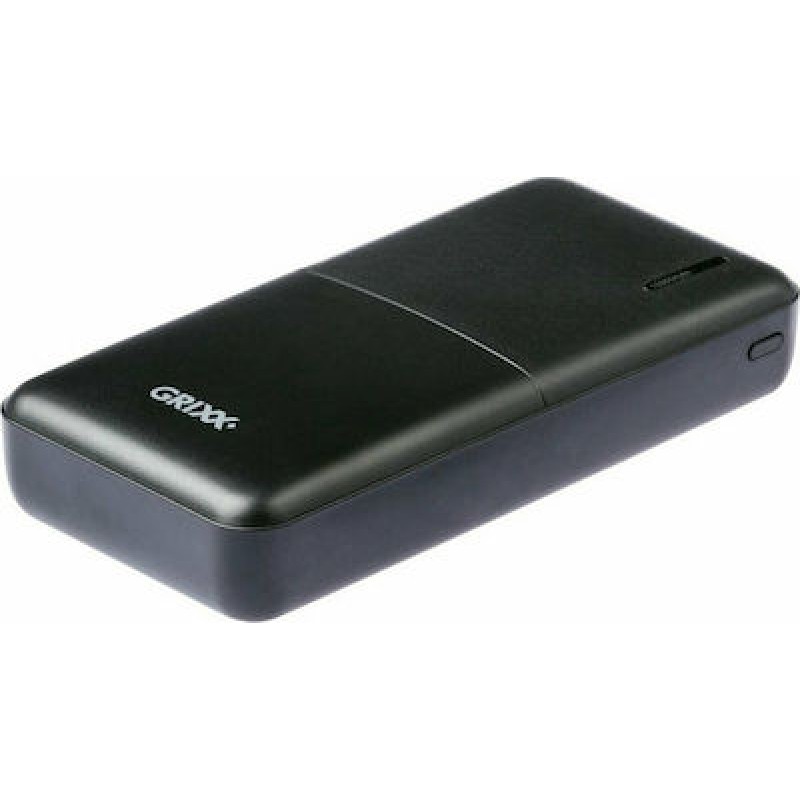 Grixx Power Bank 15000mAh με 2 Θύρες USB-A Μαύρο