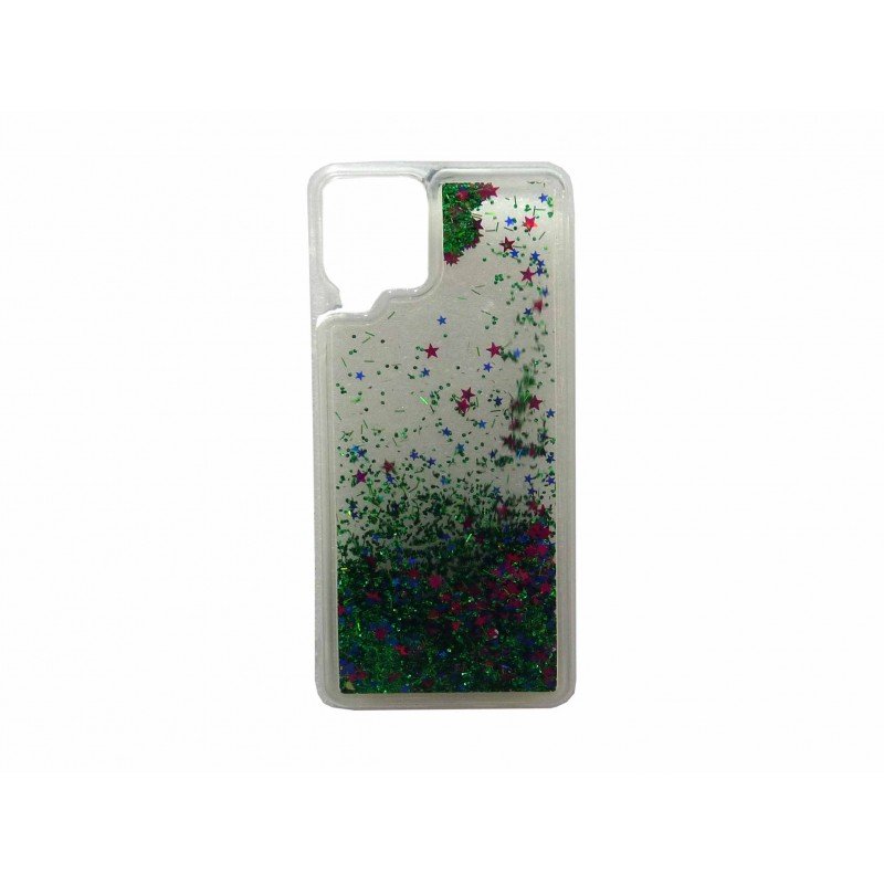 Oem Θήκη TPU Με Υγρό Glitter Για Samsung Galaxy A12 / M12 / F12 Πράσινο