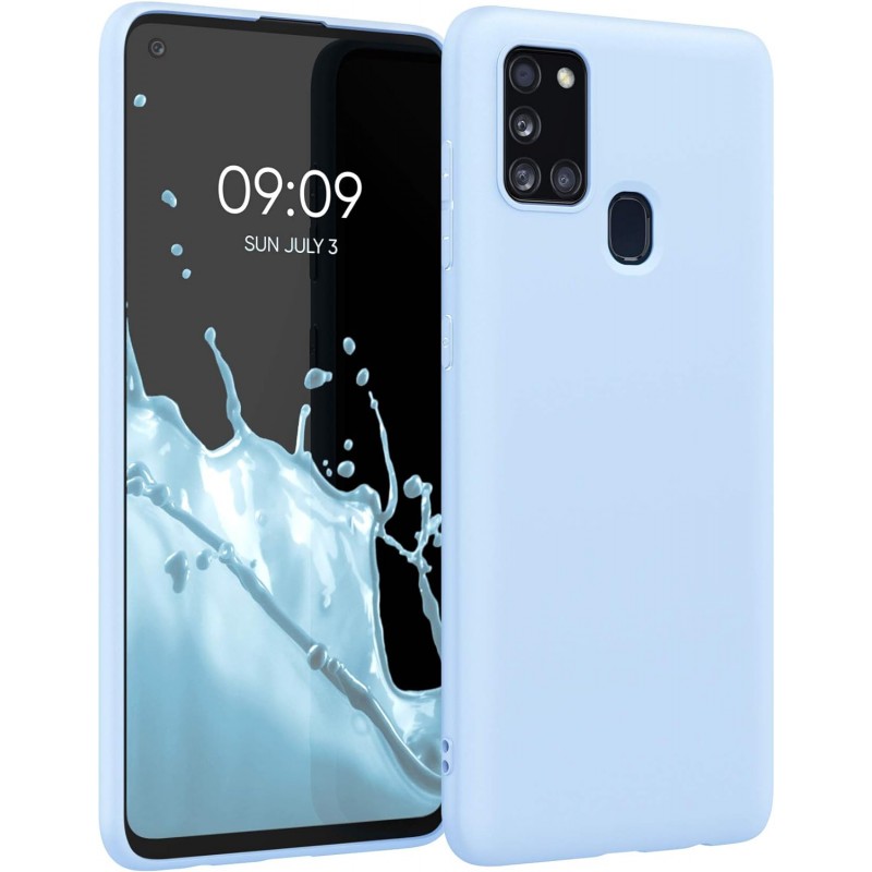 Soft Matt Case Gel TPU Cover 2.0mm Για Samsung Galaxy A21s Γαλάζιο