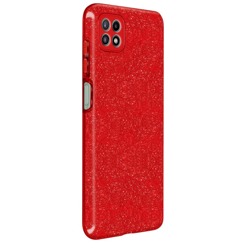 Oem Glitter Case Shining Cover Χρυσόσκονη ΓΙΑ Samsung Galaxy A12 / M12 / F12 Κόκκινο