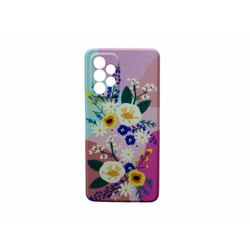 Oem Back Cover Σιλικόνης Με Σχέδιο  Flower 3 Για Samsung Galaxy A52 5G / A52 4G / A52S 5G