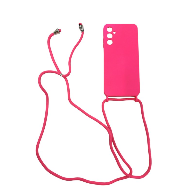 Oem Cord Silicone Φούξια Θήκη Για Samsung Galaxy A05s Με Λουρί Φούξια