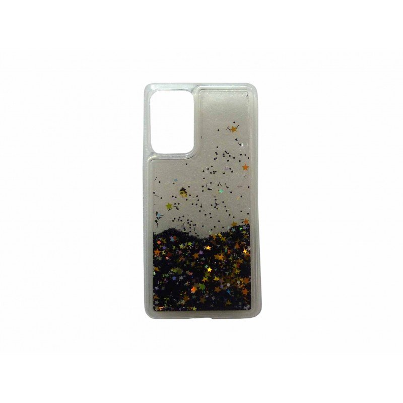 Oem Θήκη TPU Με Υγρό Glitter Για Samsung Galaxy A52 5G / A52 4G / A52S 5G Μαύρο