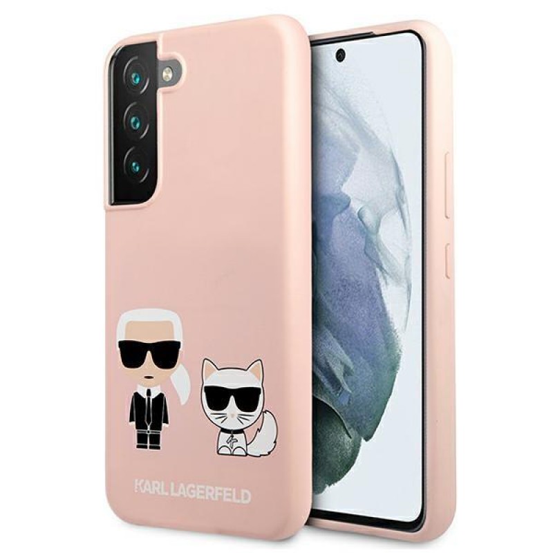 Karl Lagerfeld case KLHCS22MSSKCI Light Pink Hardcase Silicone Karl & ChoupetteΓια Samsung Galaxy S22 Plus  Ροζ