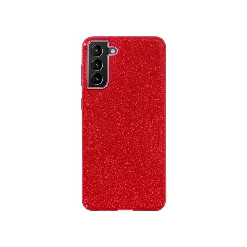 Oem Glitter Case Shining Cover Χρυσόσκονη ΓΙΑ Samsung Galaxy S22 Κόκκινο