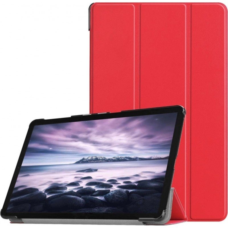 Trifold Θήκη Βιβλίο με Σιλικόνη Flip Cover Για Apple Ipad Mini 6 (2021) 8.3" Κόκκινο