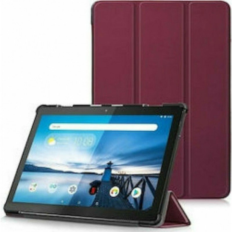 Oem Θήκη Βιβλίο - Σιλικόνη Flip Cover Για Lenovo Tab M10 X605 / X505 10.1"   Μπορντό