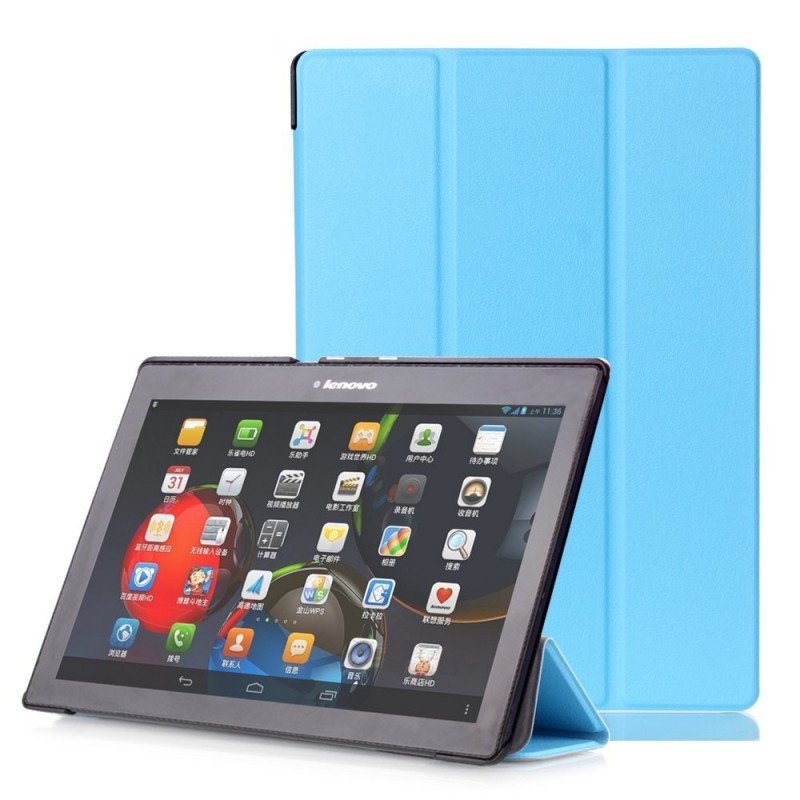 Trifold Θήκη Βιβλίο με Σιλικόνη Flip Cover Για Apple Ipad Air Γαλάζιο