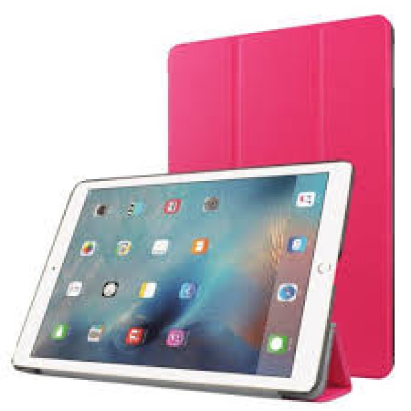 Oem Trifold Θήκη Βιβλίο με Σιλικόνη Flip Cover Για Apple Ipad Air 2 Φούξια