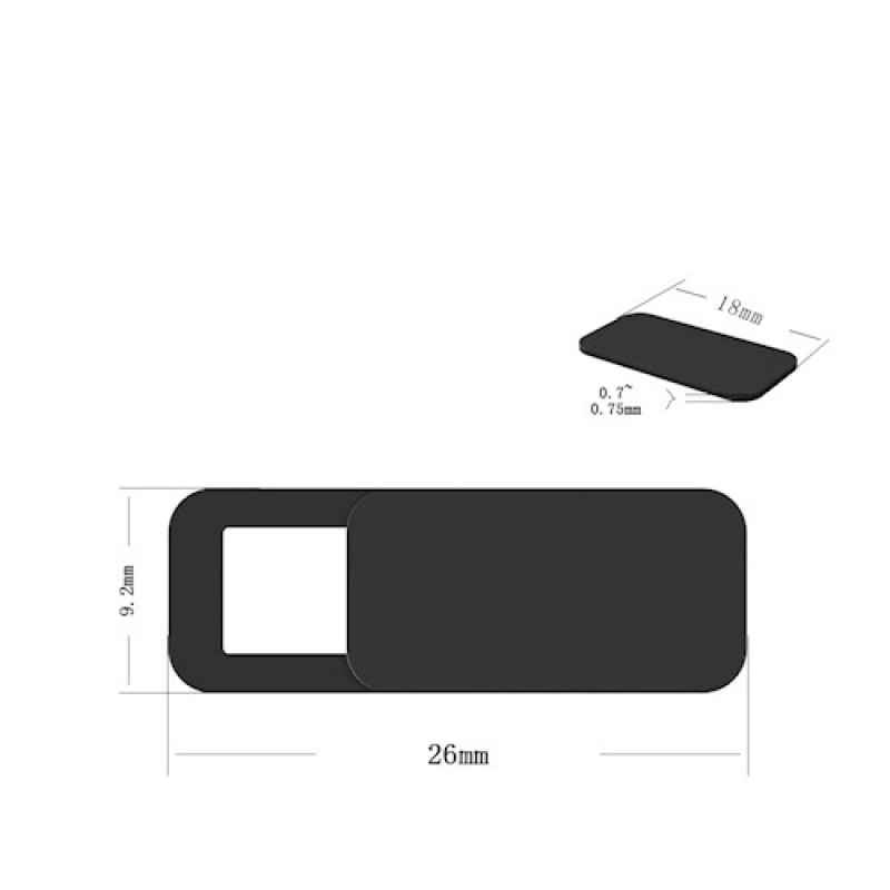 OEM Camera cover rectangle Μαύρο