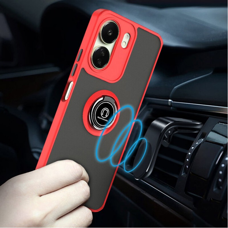 Oem Defender Grip Θήκη Για Xiaomi Redmi Note 13 Pro 5G Κόκκινο