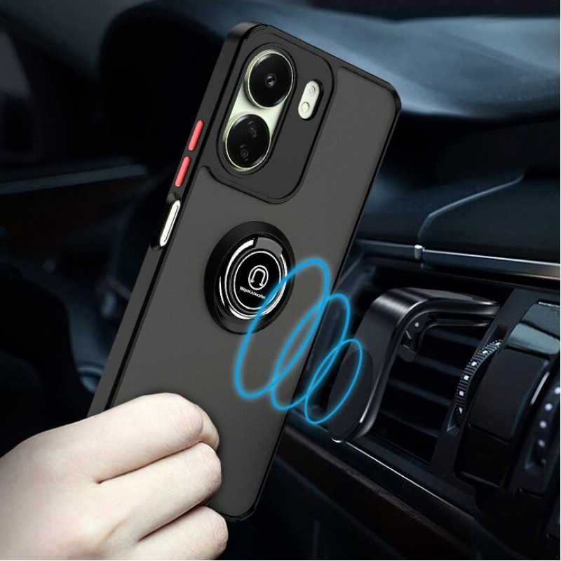 Oem Defender Grip Θήκη Για Xiaomi Poco C65 Μαύρο