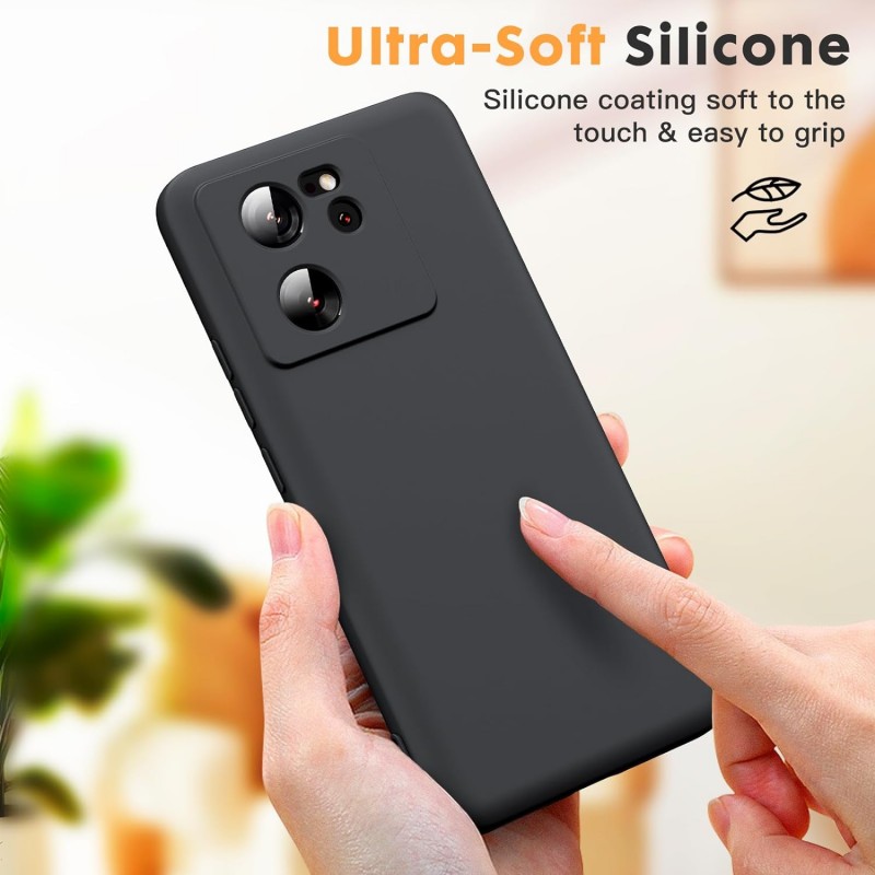 Oem Soft Matt Case Gel TPU Cover 2.0mm Για Xiaomi 13T 5G / 13T Pro 5G / Redmi K60 Ultra Μαύρο