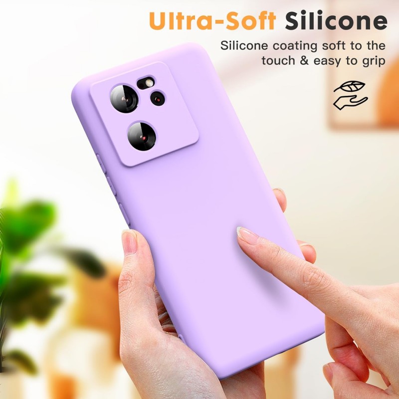 Oem Soft Matt Case Gel TPU Cover 2.0mm Για Xiaomi 13T 5G / 13T Pro 5G / Redmi K60 Ultra Λιλά