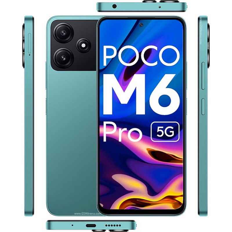 Oem Full Face Tempered glass Box Για  Xiaomi Poco M6 Pro 5G Μαύρο