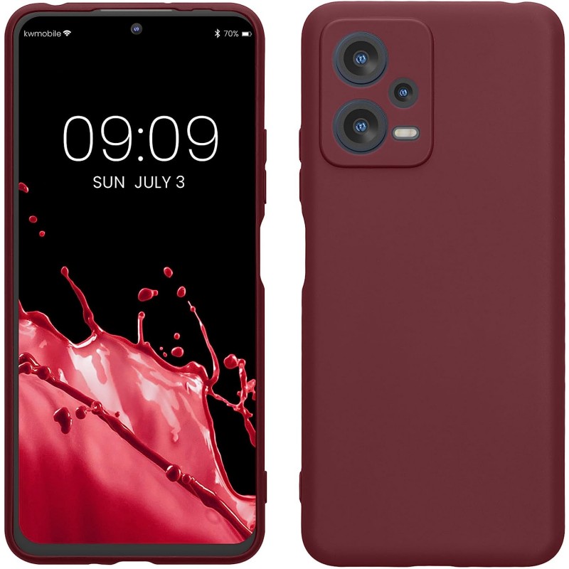 Oem Θήκη Σιλικόνης Matt 1,2 mm Για Xiaomi Redmi Note 12 Pro 5G Μπορντό