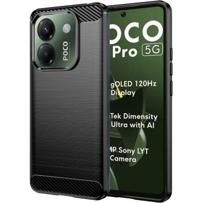 Oem Θήκη Σιλικόνης Carbon Για Xiaomi Poco M7 Pro 5G Μαύρο Oem Θήκη Σιλικόνης Carbon Για Xiaomi Poco M7 Pro 5G Μαύρο