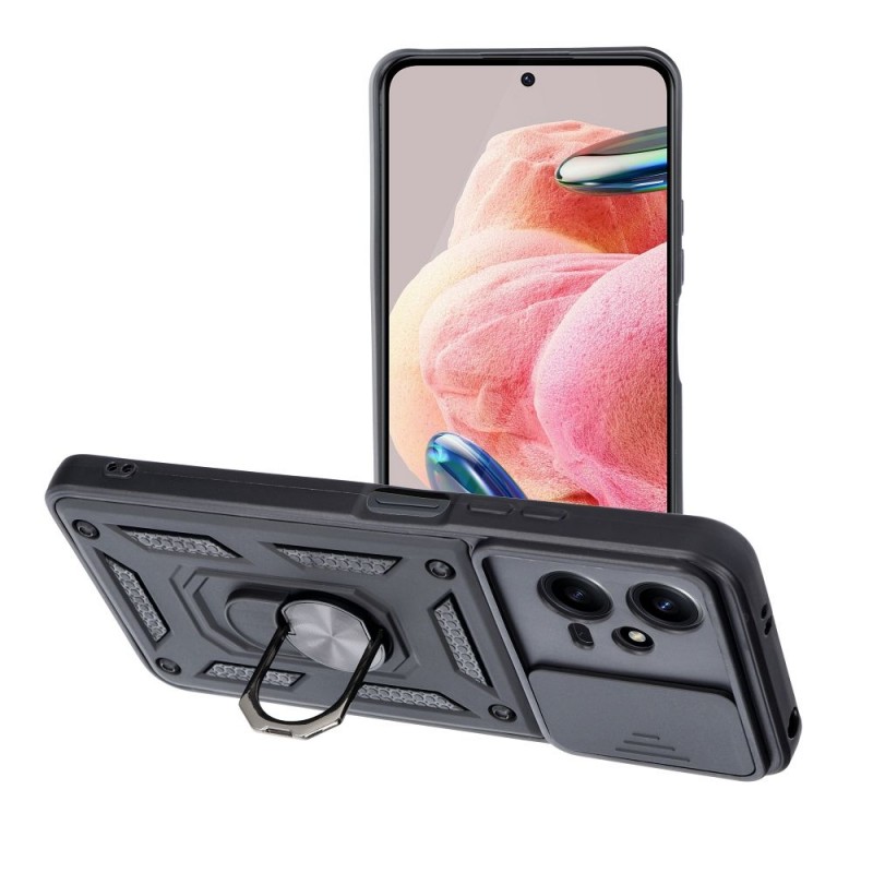 Oem Θήκη Slide Armor Back Cover Για Xiaomi Redmi Note 12 5G ( Global ) Με Προστασία Κάμερας Μαύρο