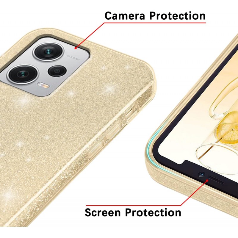 Oem Θήκη Shining Χρυσόσκονη Για Xiaomi Redmi Note 12 5G ( Global ) Χρυσό