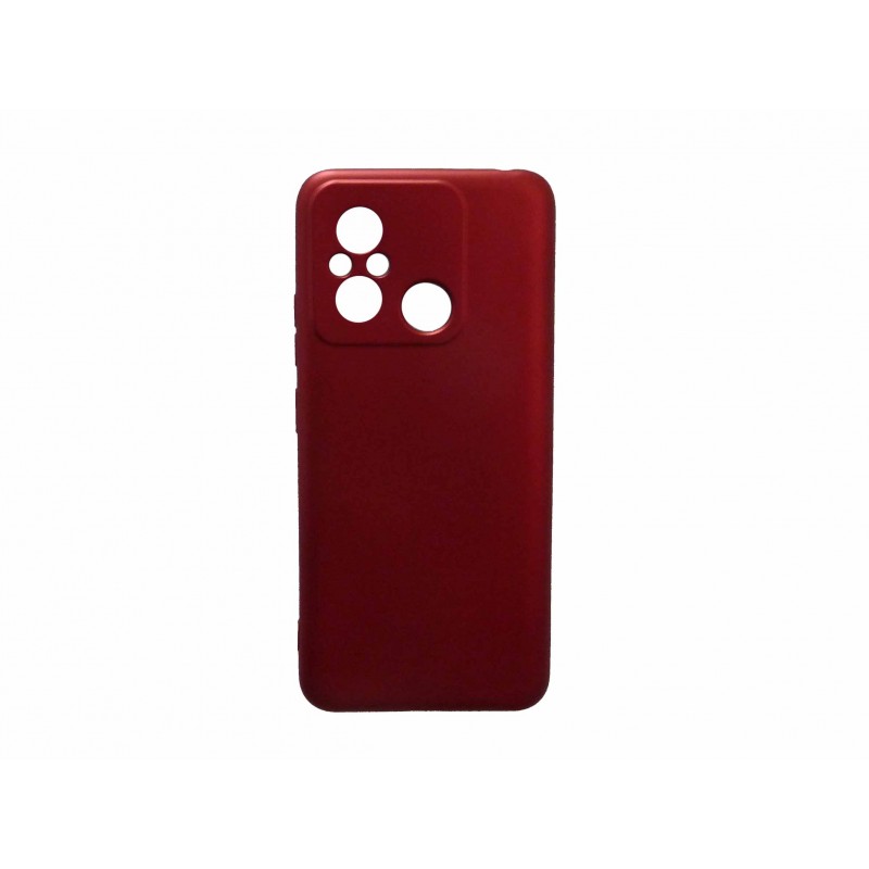 Oem Soft Matt Case Gel TPU Cover 2.0mm Για Xiaomi Redmi 12C / Redmi 11A Metallic Κόκκινο