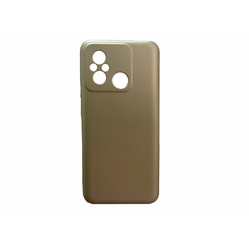 Oem Soft Matt Case Gel TPU Cover 2.0mm Για Xiaomi Redmi 12C / Redmi 11A Metallic Χρυσό