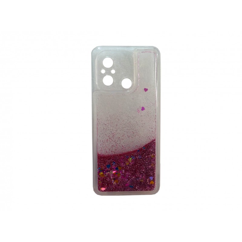 Oem Θήκη TPU Με Υγρό Glitter Για Xiaomi Redmi 12C / Redmi 11A Ροζ