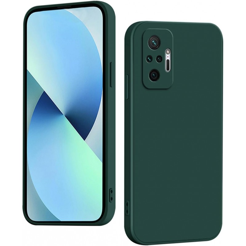 Oem Back Cover Silicone Soft 2,0 mm Για Xiaomi Redmi Note 10 Pro / 10 Pro Max Σκούρο - Πράσινο