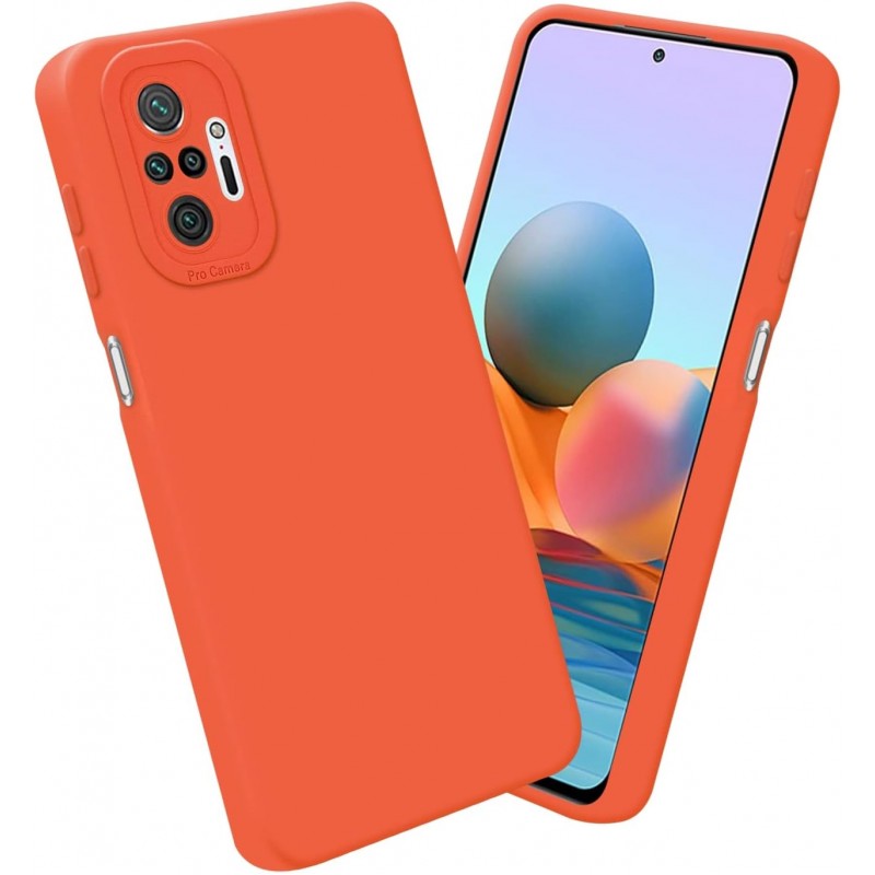 Oem Back Cover Silicone Soft 2,0 mm Για Xiaomi Redmi Note 10 Pro / 10 Pro Max Πορτοκαλί