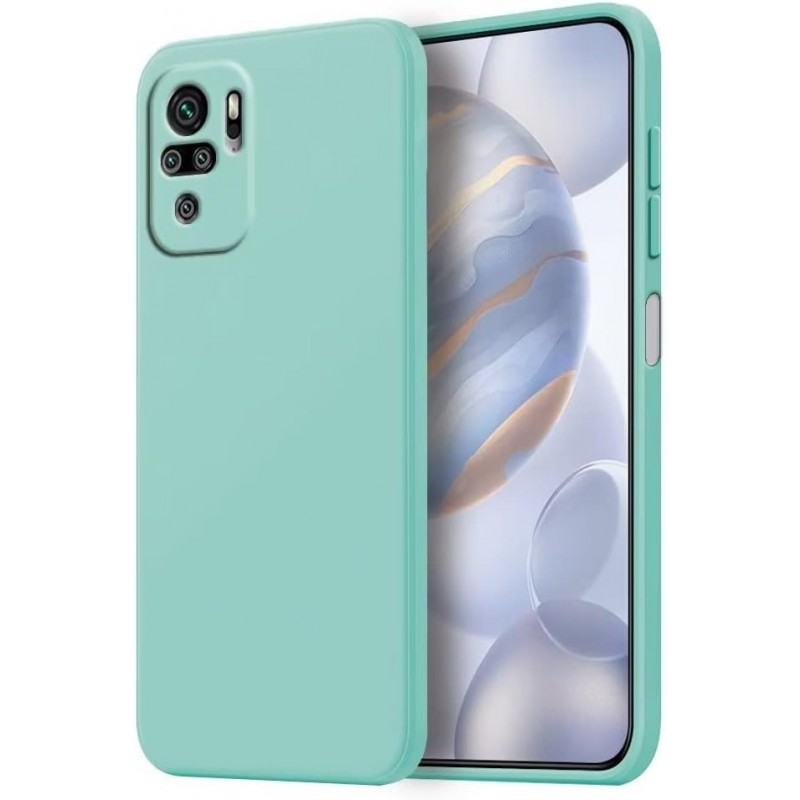 Oem Back Cover Silicone Soft 2,0 mm Για Xiaomi Redmi Note 10 Pro / 10 Pro Max Τιρκουάζ