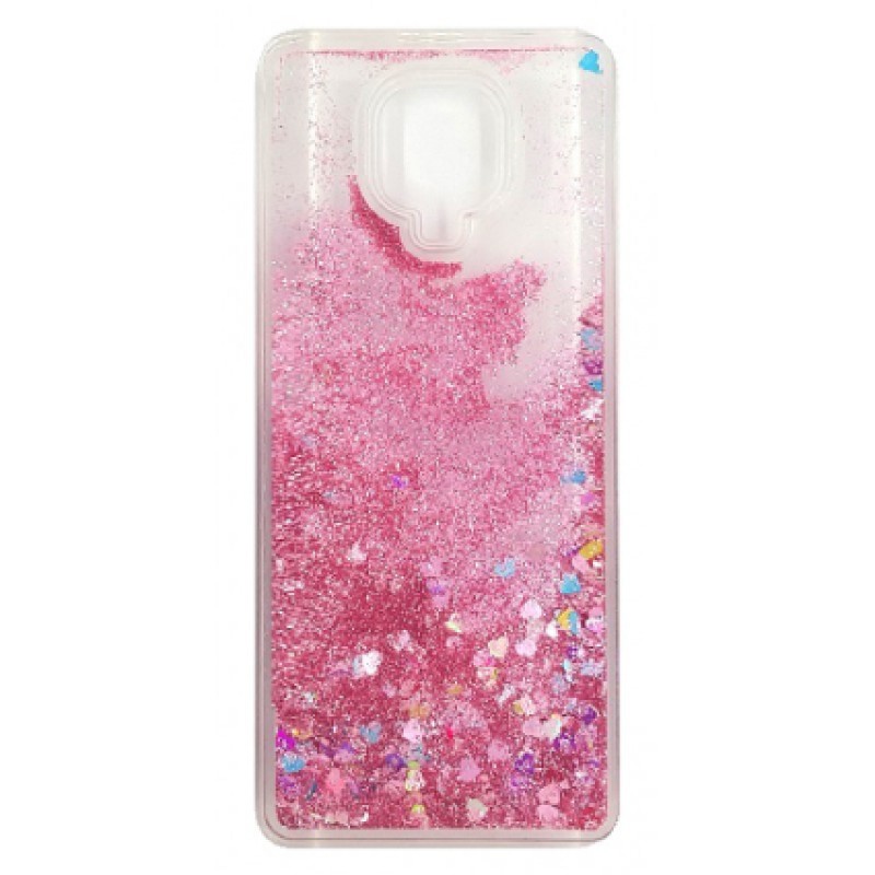 Oem Θήκη TPU Με Υγρό Glitter Για   Xiaomi Redmi Note 9 Pro / Redmi Note 9s / Note 9 Pro Max  Ροζ