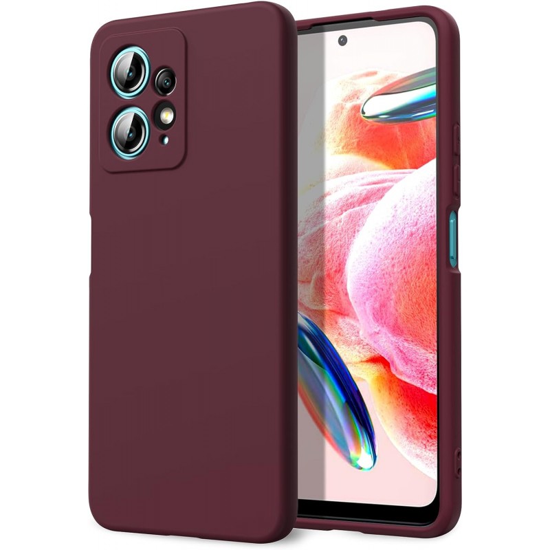 Oem Soft Matt Case Gel TPU Cover 2.0mm Για Xiaomi Redmi Note 12 Pro Plus Μπορντό