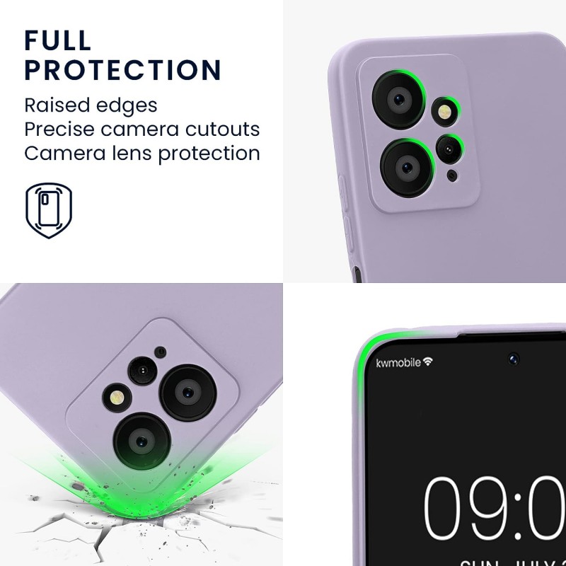 Oem Soft Matt Case Gel TPU Cover 2.0mm Για Xiaomi Redmi Note 12 4G Λιλά