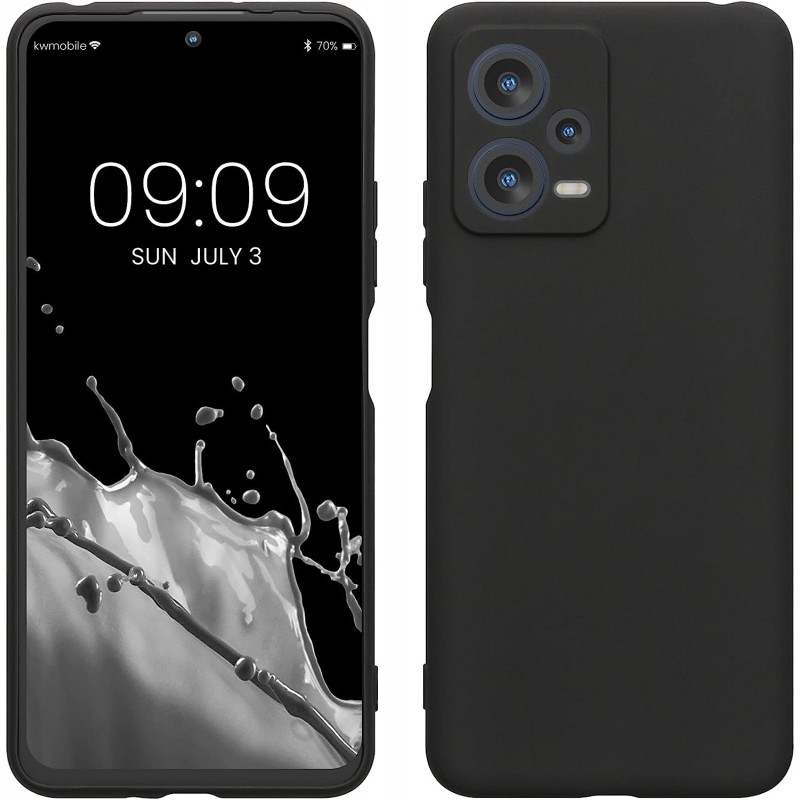 Oem Soft Matt Case Gel TPU Cover 2.0mm Για Xiaomi Redmi Note 12 Pro Plus Μαύρο