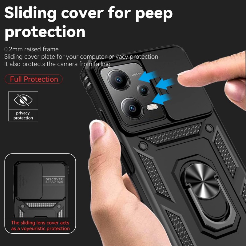 Oem Θήκη Slide Armor Back Cover Για Apple iPhone 15 Plus 5G 6,7" Με Προστασία Κάμερας Μαύρο