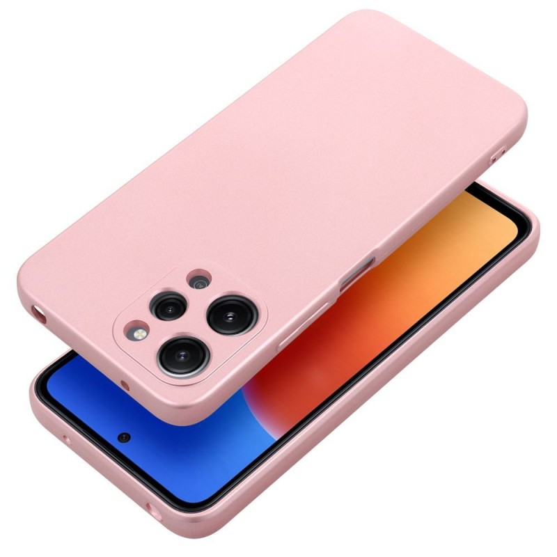 Oem Soft Matt Case Gel TPU Cover 2.0mm Για Xiaomi Redmi 12 Ροζ - Χρυσό