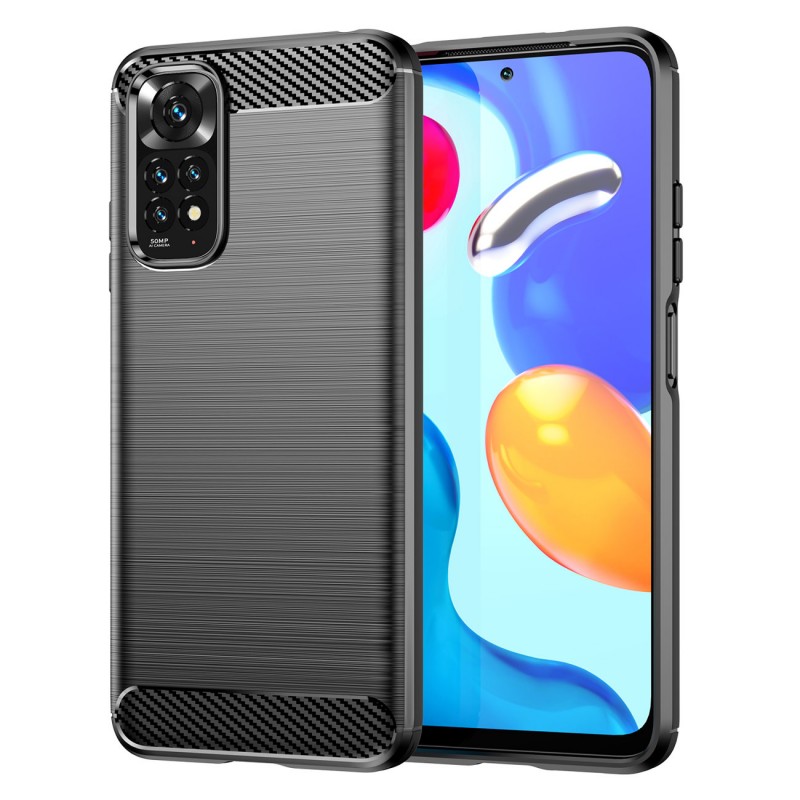 Oem Θήκη Σιλικόνης Carbon Για Xiaomi Poco M4 Pro 5G / Redmi Note 11T 5G / Redmi Note 11s 5G Μαύρο