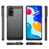 Oem Θήκη Σιλικόνης Carbon Για Xiaomi Poco M4 Pro 5G / Redmi Note 11T 5G / Redmi Note 11s 5G Μαύρο