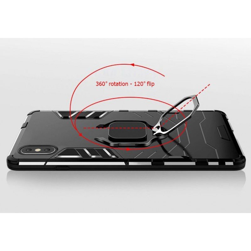 Oem Ring Armor Case Για Samsung Galaxy A02s / M02s / F02s Μαύρο