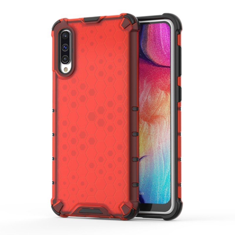 Oem Θήκη Honeycomb Case armor cover with TPU Bumper Για Samsung Galaxy A50 / A30S / A50S  Κόκκινο