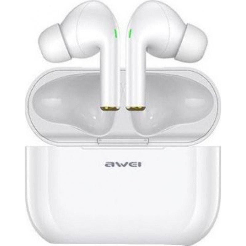 Awei T29 In-ear Bluetooth Handsfree Ακουστικά με Αντοχή στον Ιδρώτα και Θήκη Φόρτισης Άσπρο