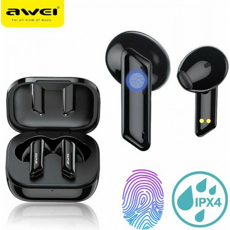 Awei T36 Earbud Bluetooth Handsfree Μαύρο