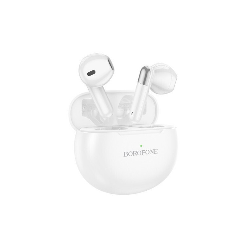 Borofone BW28 Illusion Earbud Bluetooth Handsfree Ακουστικά Με Θήκη Φόρτισης Άσπρο