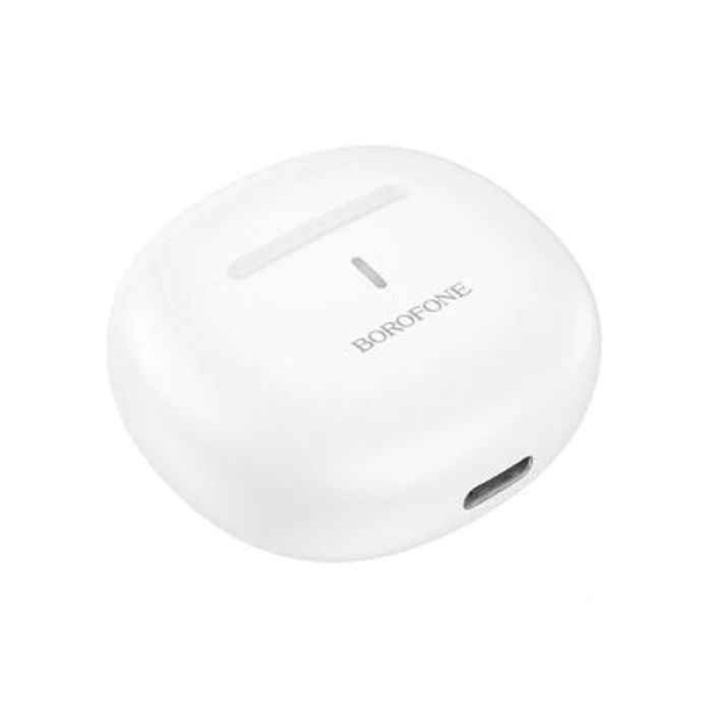 Borofone W33 Mini Earbud Bluetooth Handsfree Ακουστικά με Θήκη Φόρτισης Άσπρο