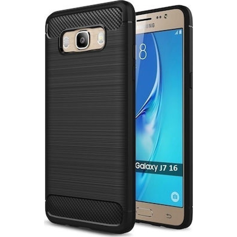 Oem Θήκη Σιλικόνης Carbon Για Samsung Galaxy J7 2016  Μαύρο