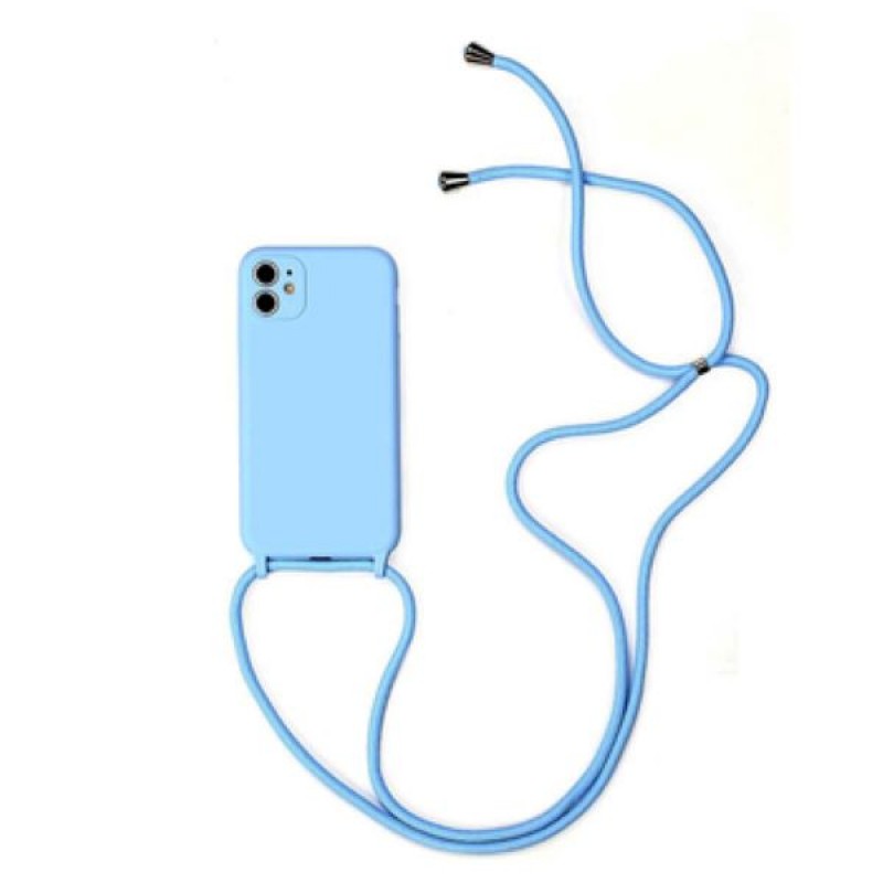 Oem Cord Silicone Γαλάζιο Θήκη Για Apple iPhone 7 / 8 Plus Με Λουρί Γαλάζιο