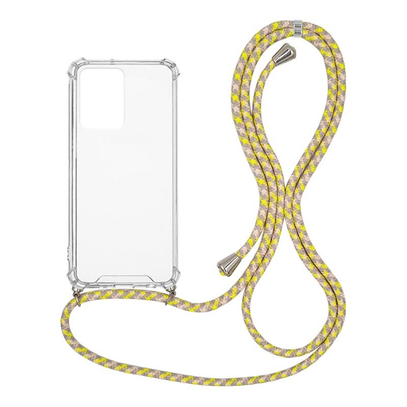 Oem Cord Silicone Διάφανη Θήκη Για Apple iPhone 11 Με Λουρί Φιδίσιο Κίτρινο