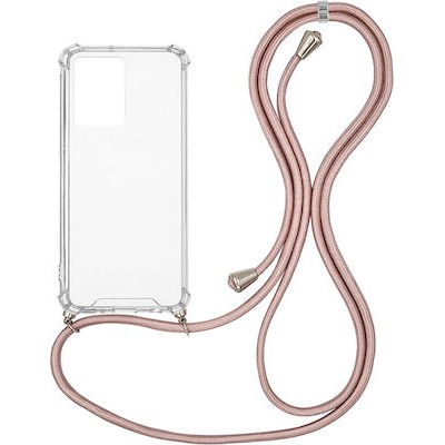 Oem Cord Silicone Διάφανη Θήκη Για Apple iPhone 13 6.1'' Με Λουρί Ροζ - Χρυσό Oem Cord Silicone Διάφανη Θήκη Για Apple iPhone 13 6.1'' Με Λουρί Ροζ - Χρυσό